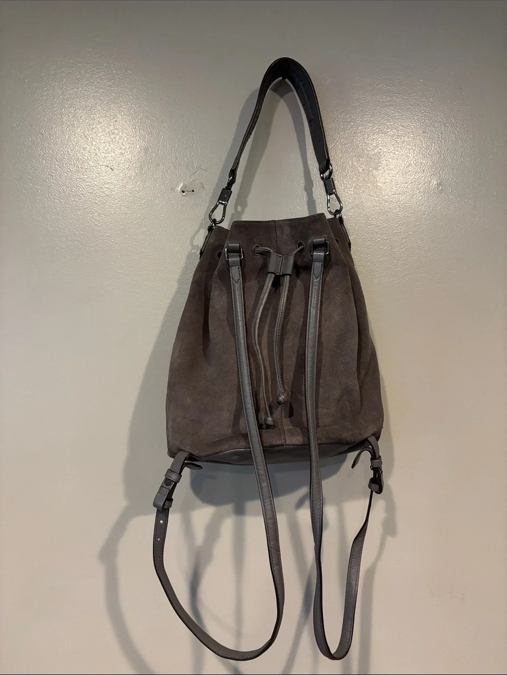 Elizabeth and James suede purse/backpack
